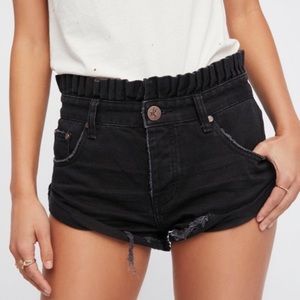 One Teaspoon Le Bandits Black Denim Shorts